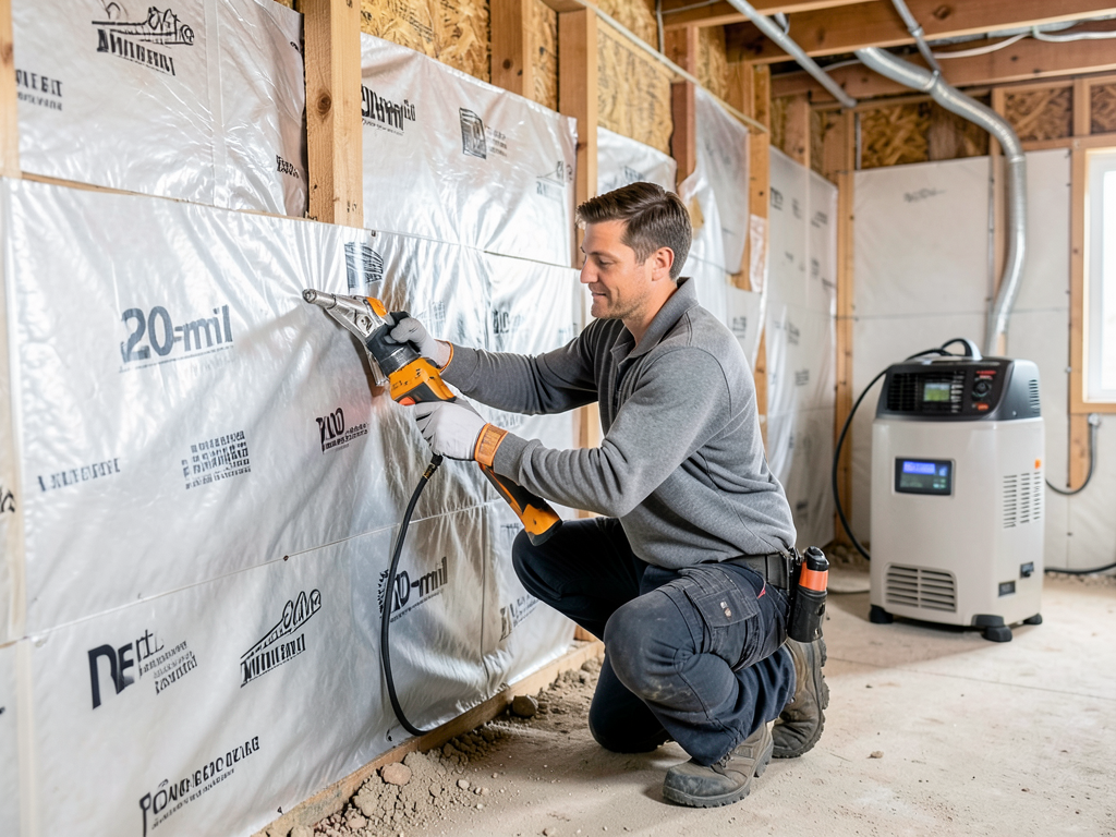 Complete crawl space water removal and encapsulati