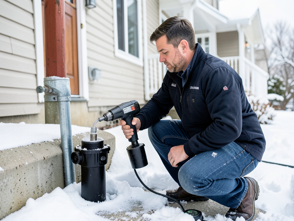 How a clogged sump pump discharge line in forest p