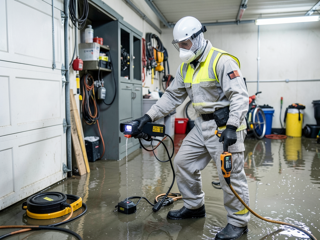 Why a flooded Reynoldsburg garage is dangerous if you store lawn chemicals on the floor